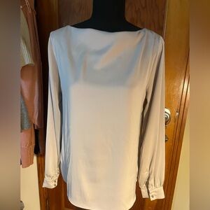 H&M Cream Boatneck Long-Sleeve Blouse